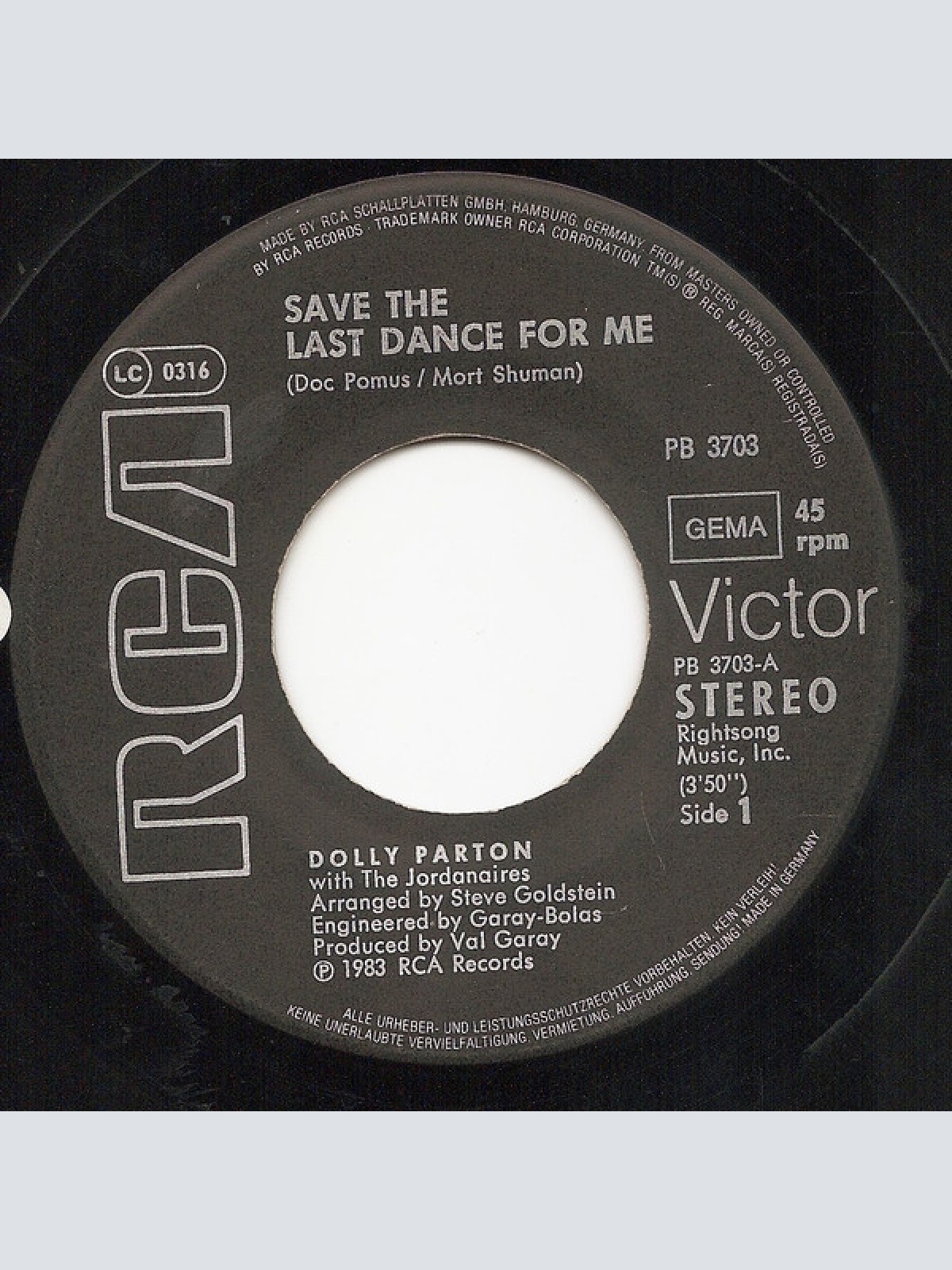 Vinyl / Dolly Parton - Save The Last Dance For Me
