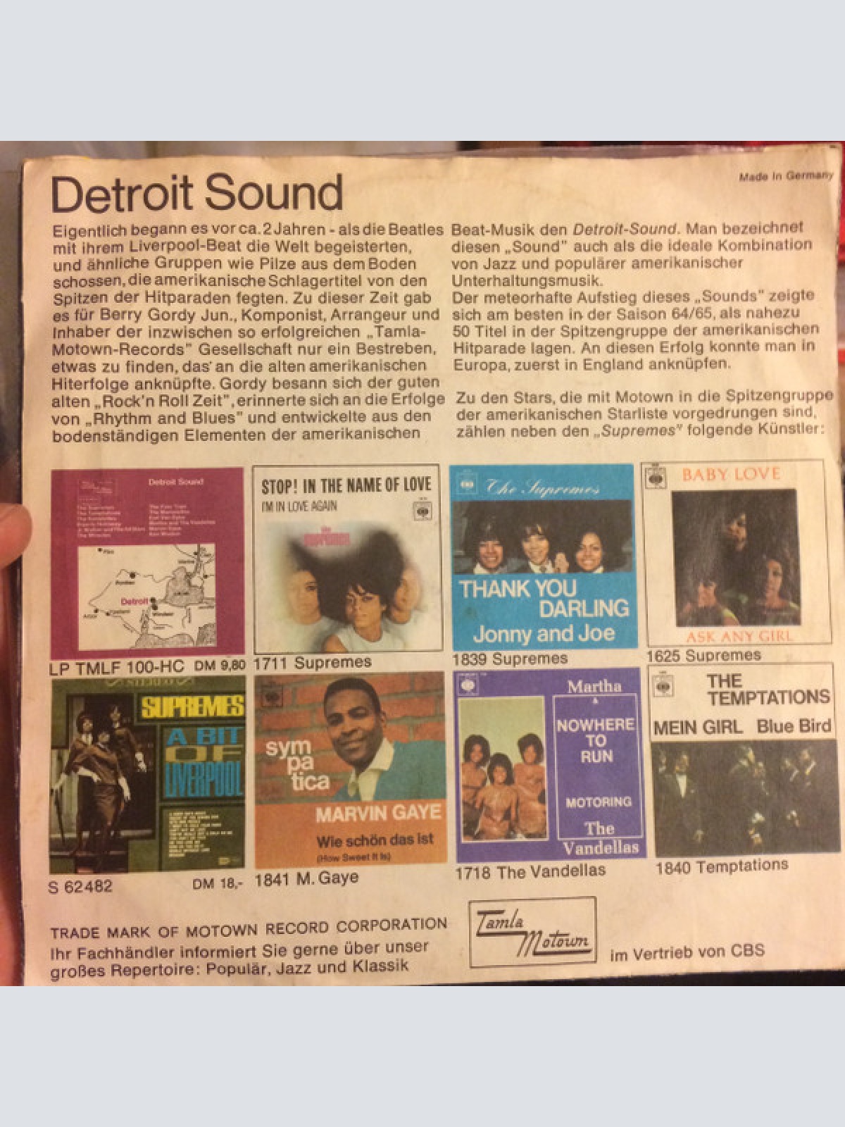 Vinyl / The Supremes - Love Is Like An Itching In My Heart / He's All I Got