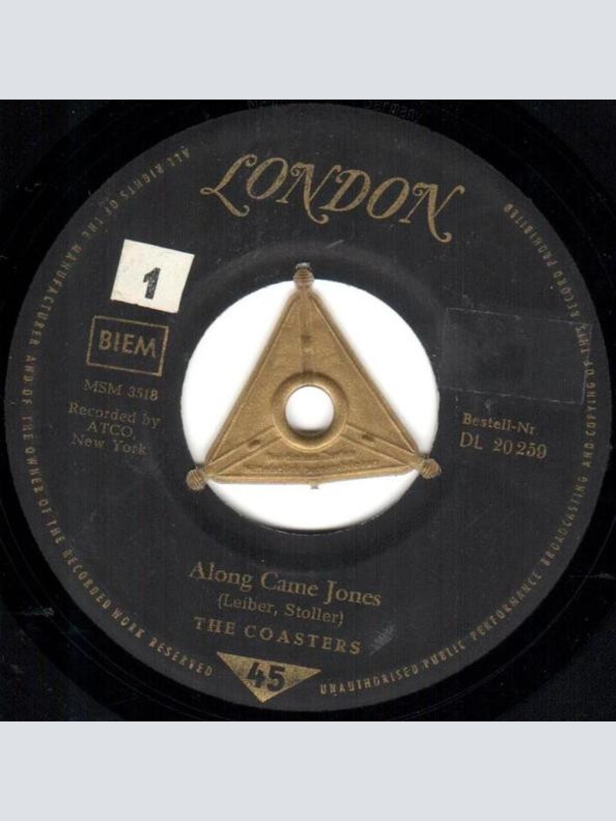 Vinyl / The Coasters - Along Came Jones