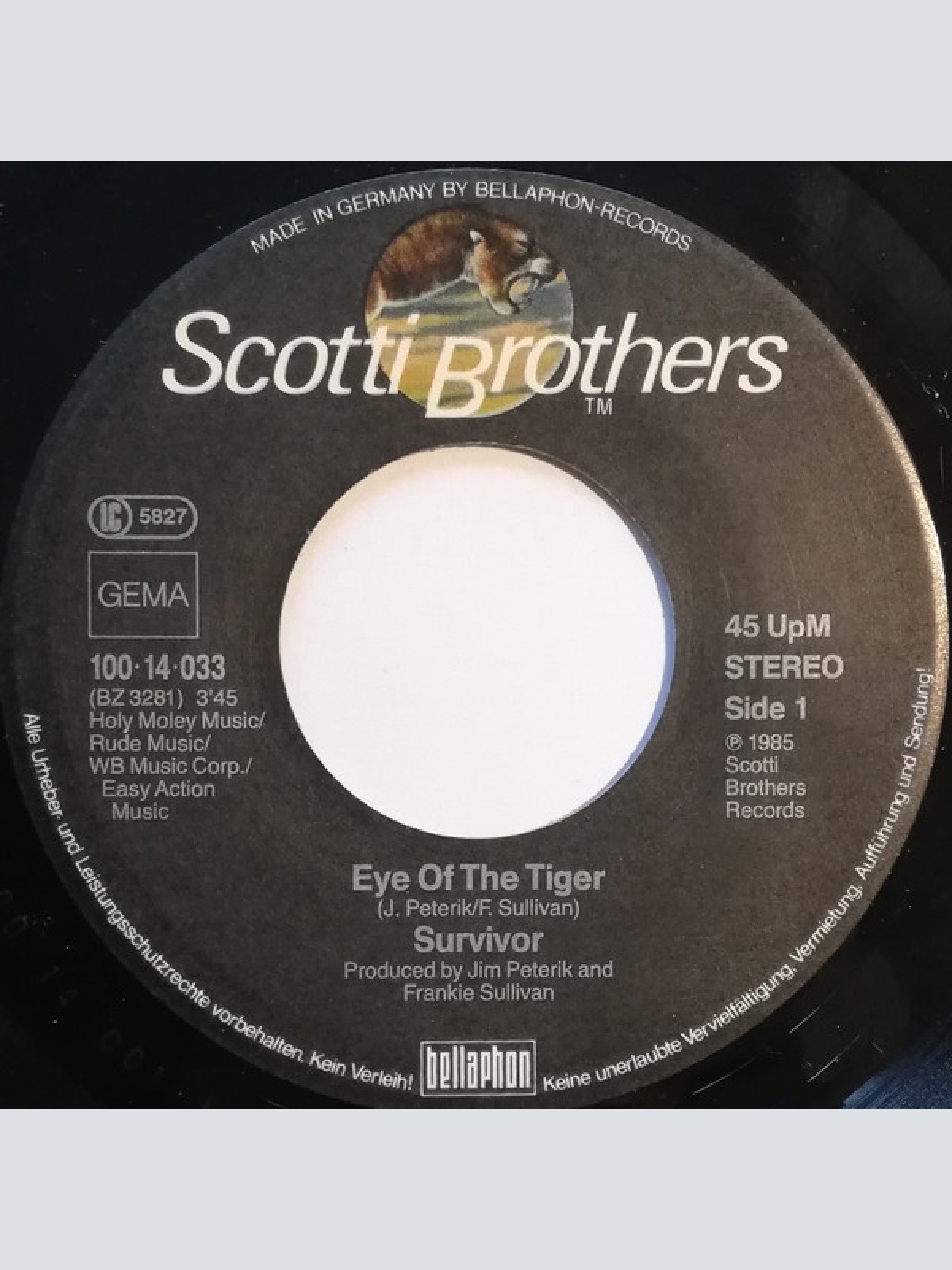 Vinyl / Survivor - Eye Of The Tiger (From Rocky III)