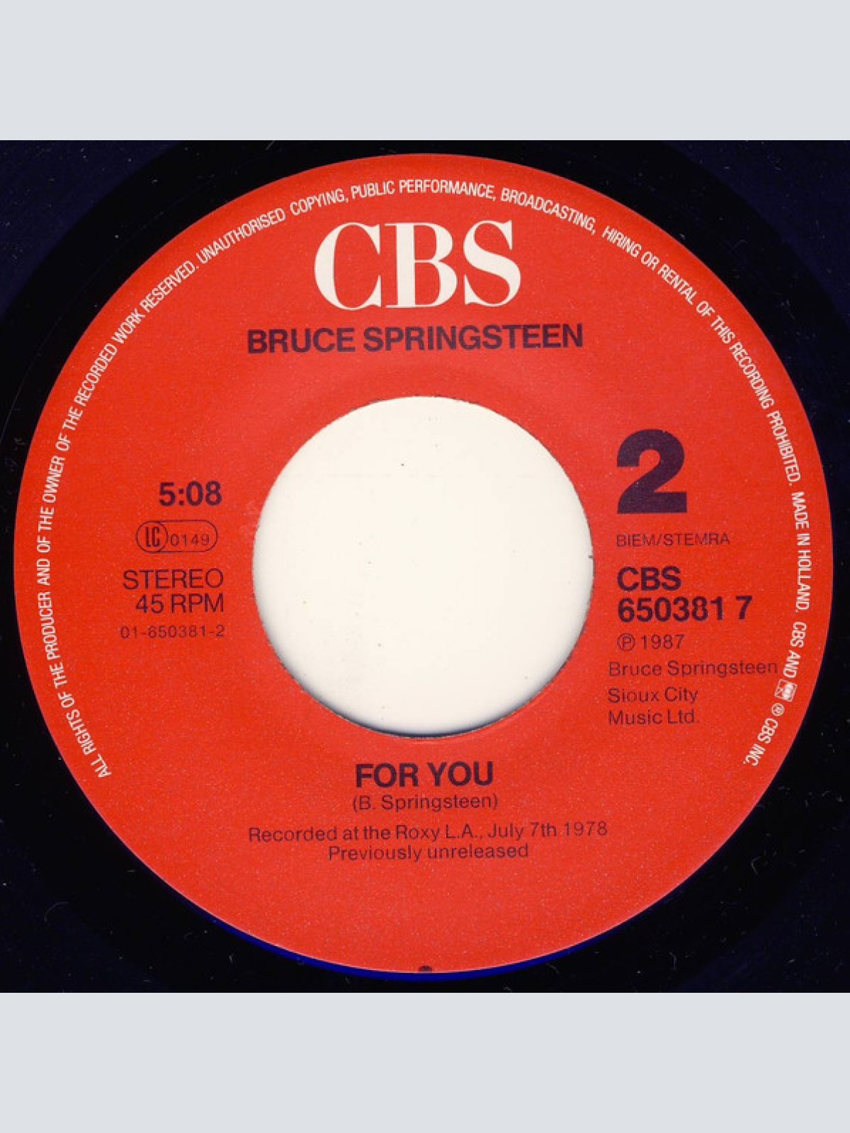 Vinyl / Bruce Springsteen & The E Street Band* - Fire