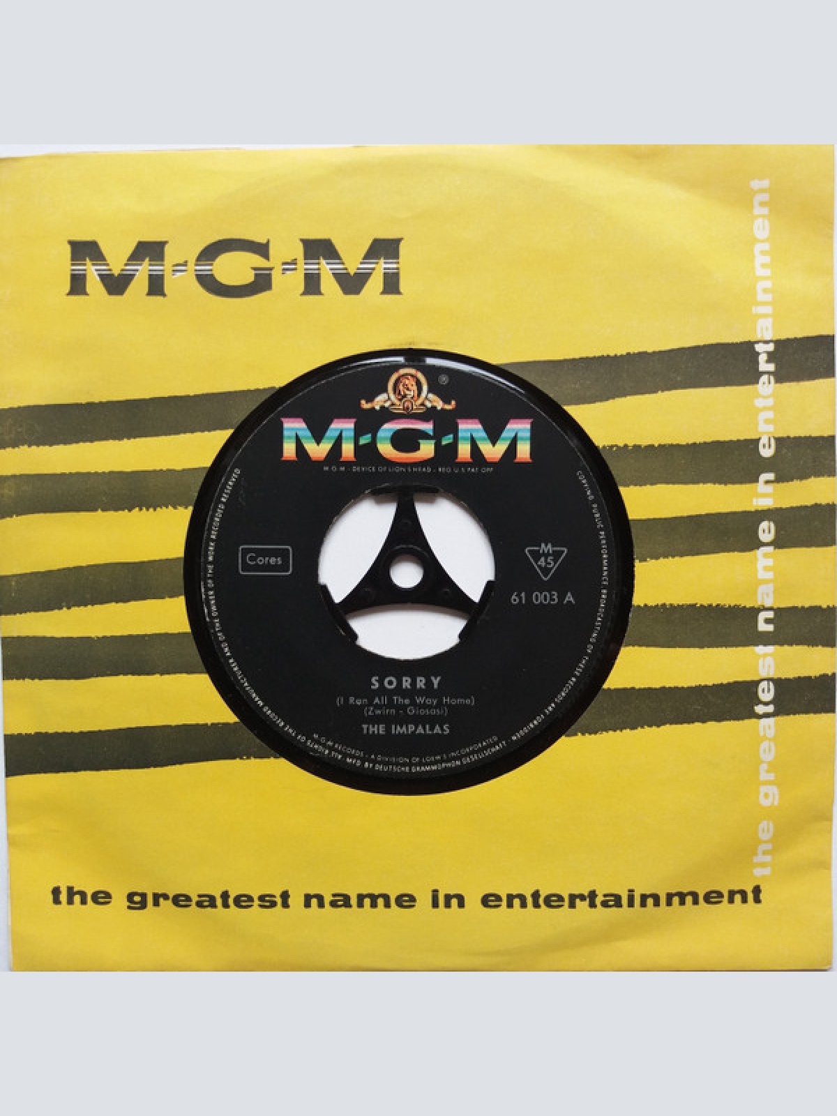 Vinyl / The Impalas - Sorry (I Ran All The Way Home) / Fool, Fool, Fool