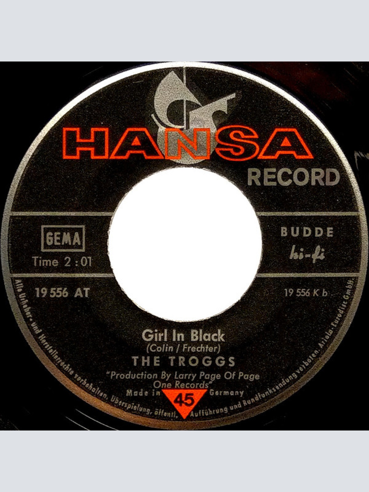 Vinyl / The Troggs - Night Of The Long Grass / Girl In Black