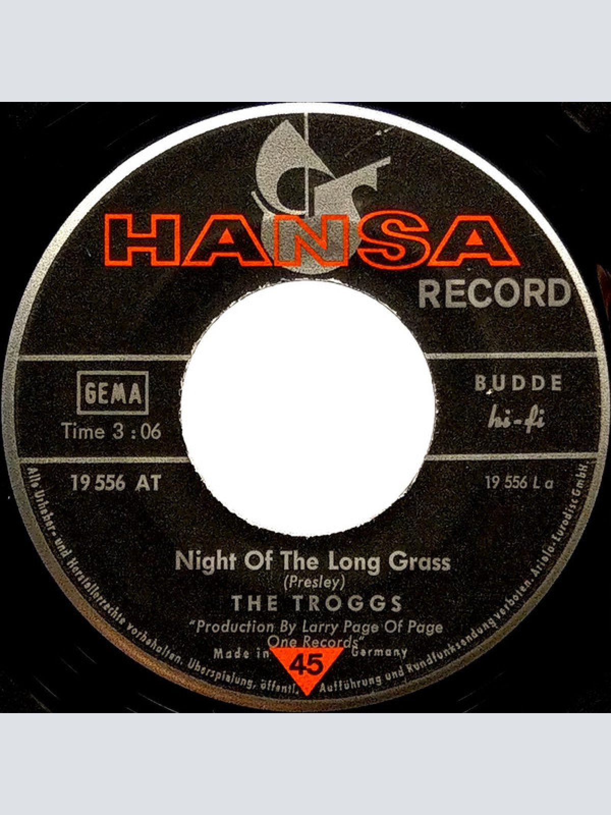 Vinyl / The Troggs - Night Of The Long Grass / Girl In Black