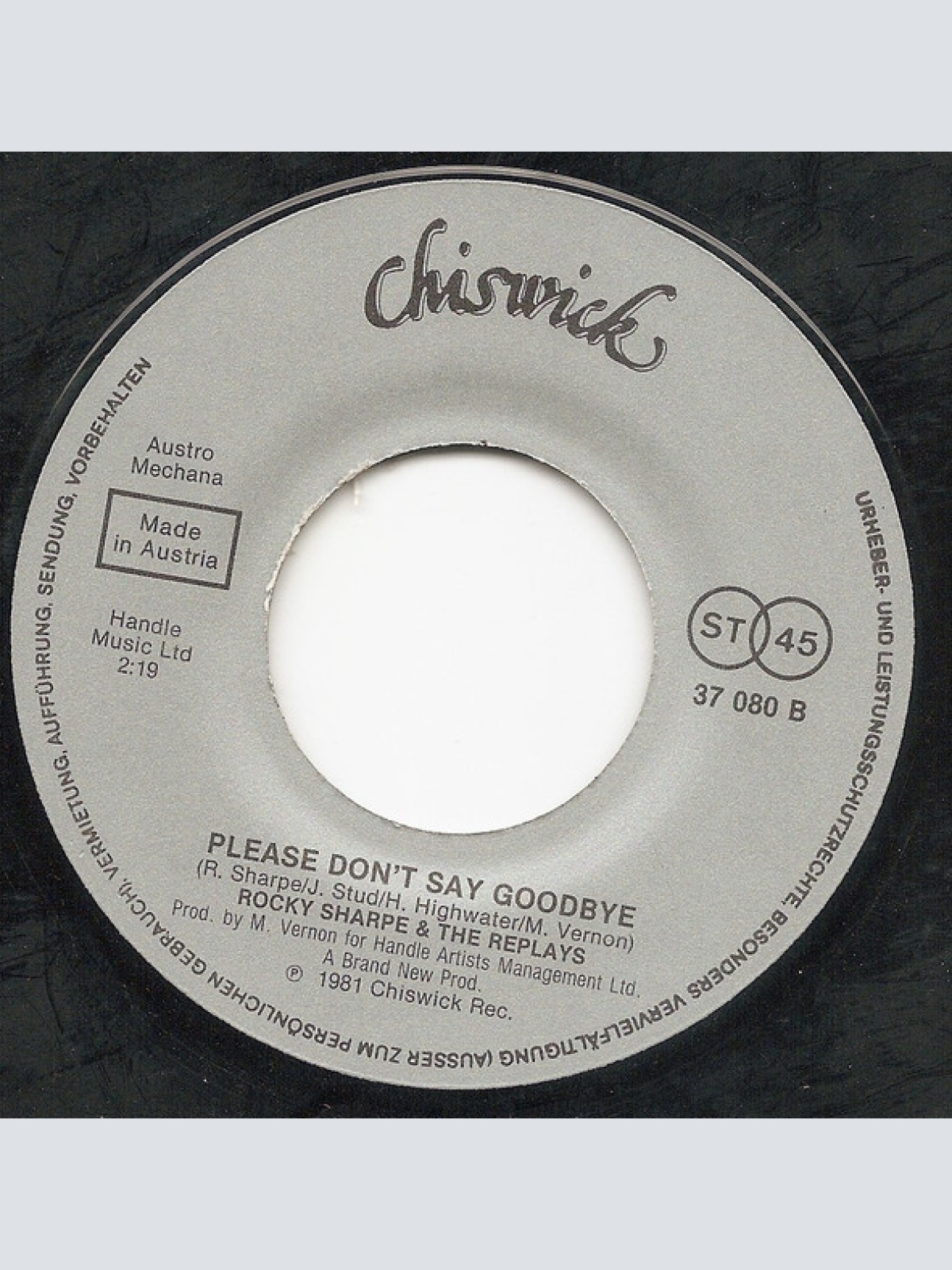 Vinyl / Rocky Sharpe & The Replays - Come On Lets Go