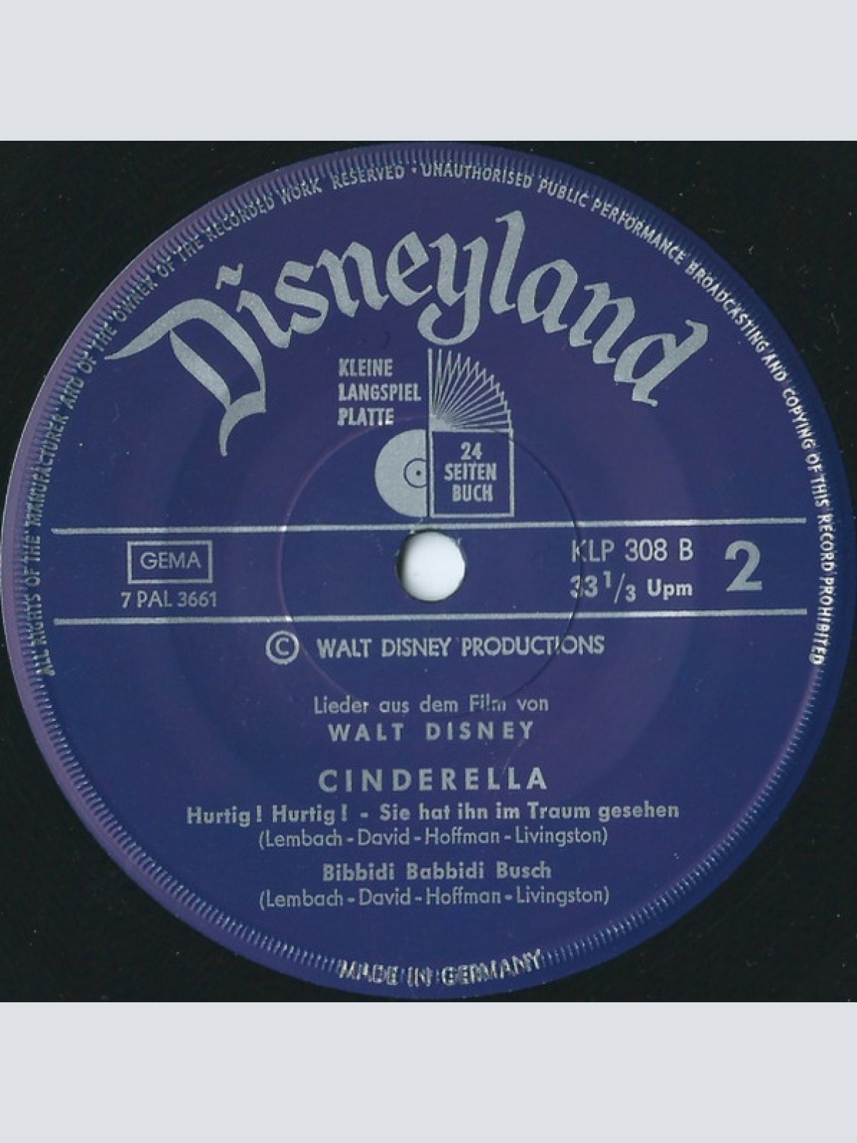 Vinyl / Irene Koss - Geschichte Von Cinderella