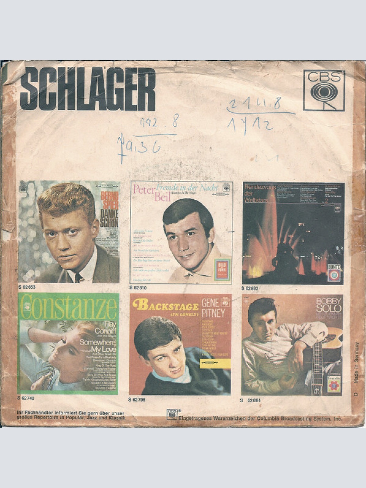 Vinyl / Sven Jenssen - Amigo, So Ist Das Leben / Vergessen Ist Alles Was War