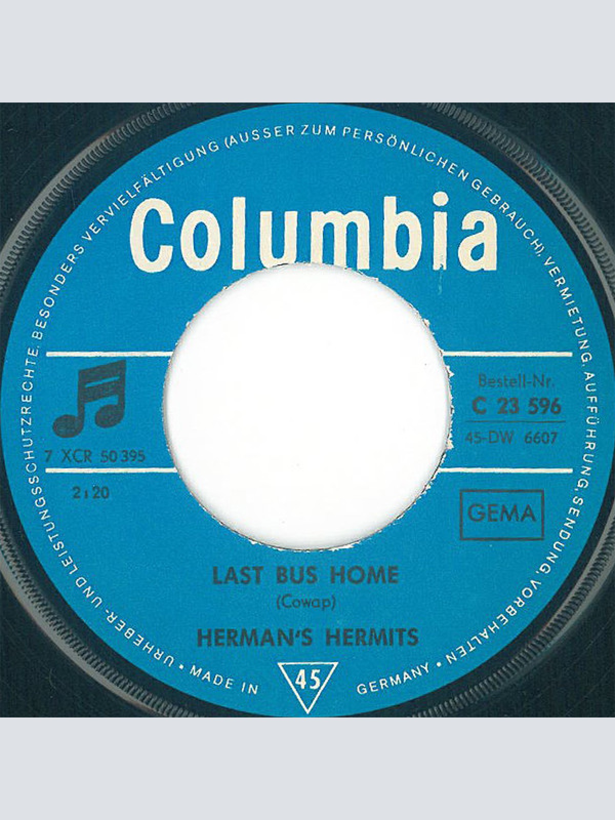 Vinyl / Herman's Hermits - Don't Go Out Into The Rain / Last Bus Home