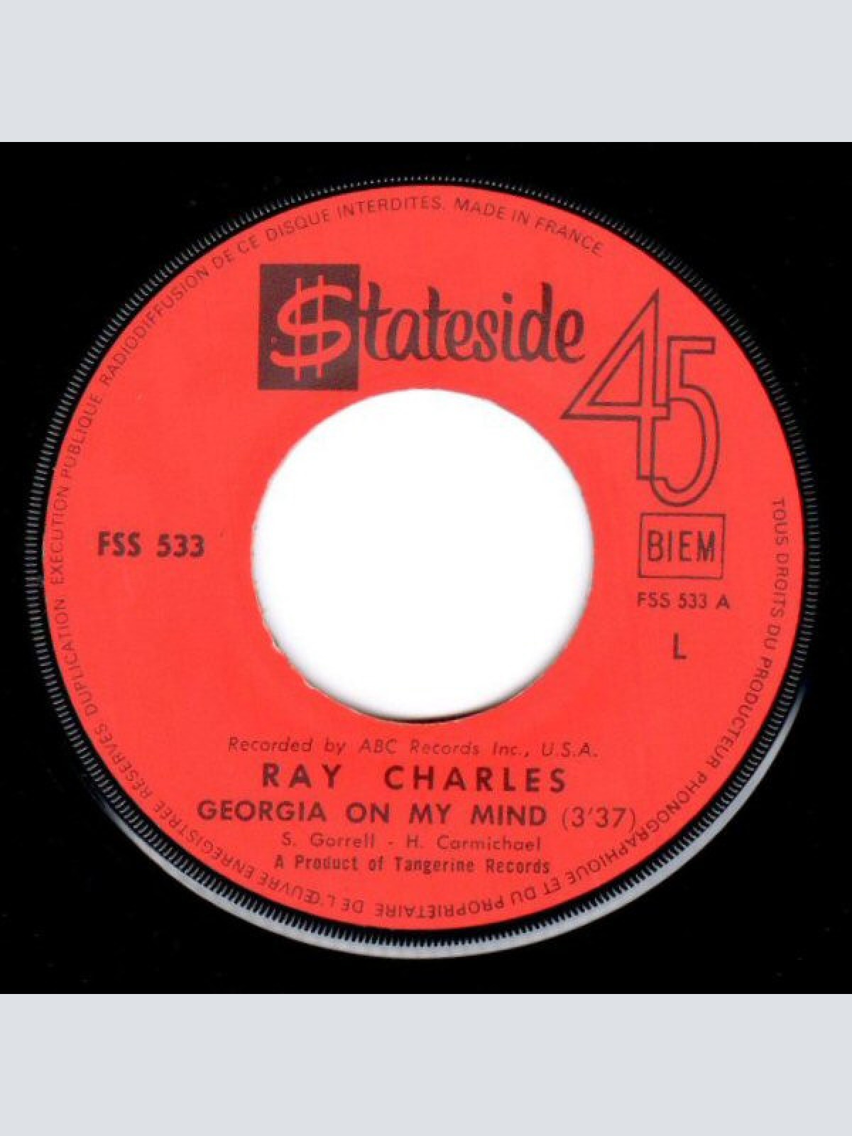 Vinyl / Ray Charles - Georgia On My Mind