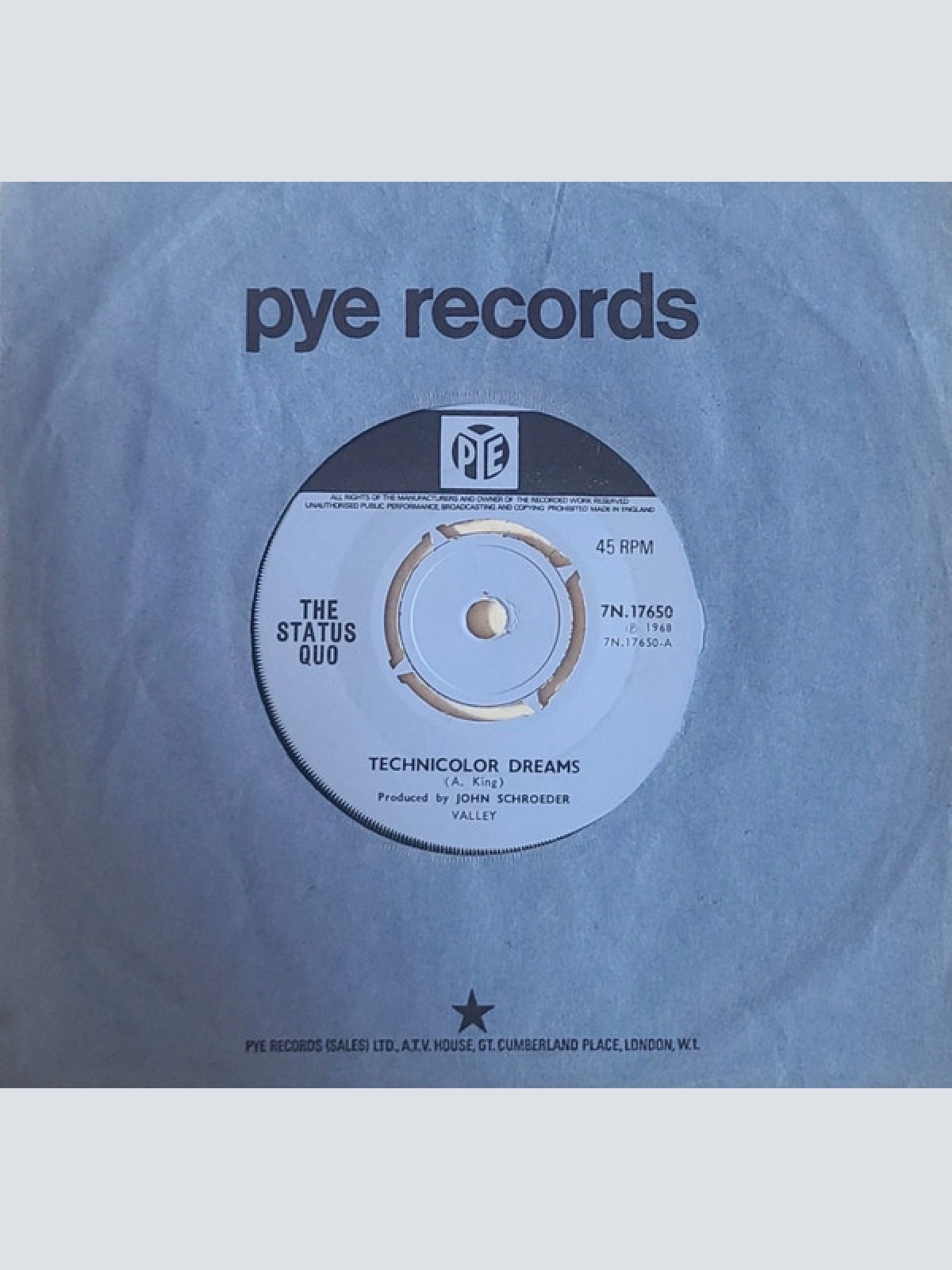 Vinyl / The Status Quo* - Technicolor Dreams