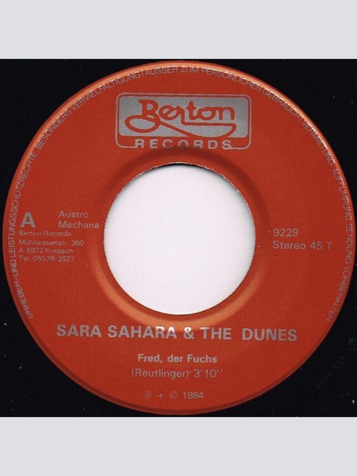 Vinyl / Sara Sahara And The Dunes - Fred Der Fuchs