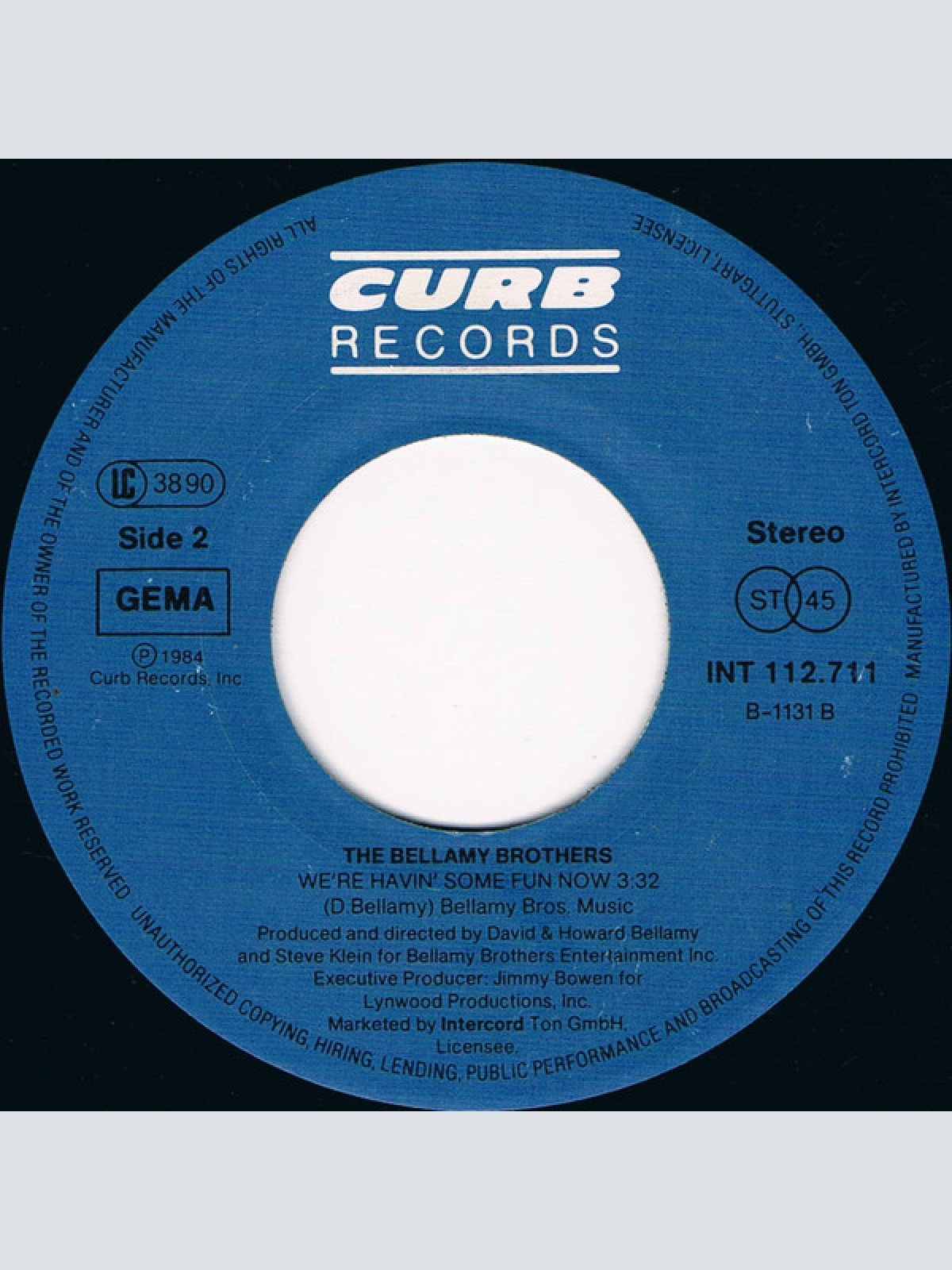 Vinyl / The Bellamy Brothers* - I Need More Of You