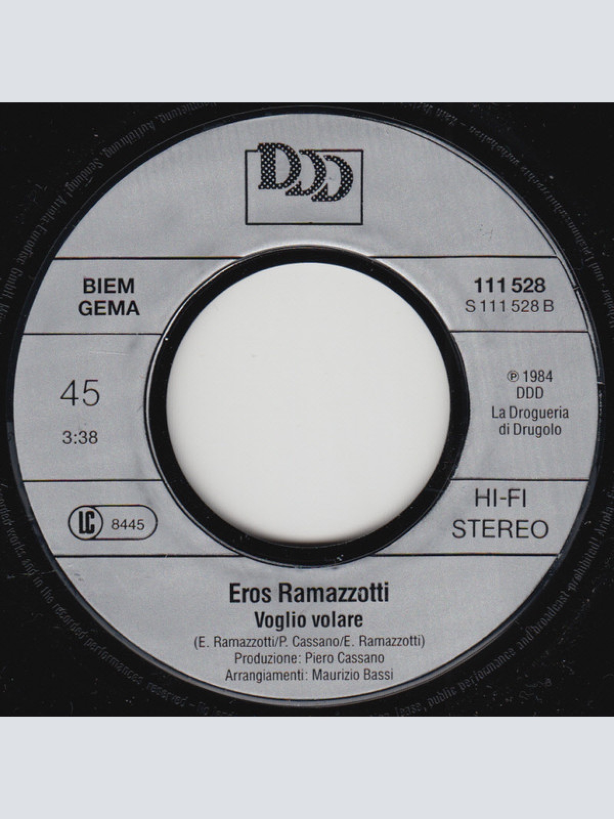 Vinyl / Eros Ramazzotti Featuring Duet With Patsy Kensit - La Luce Buona Delle Stelle (Remixed Version)