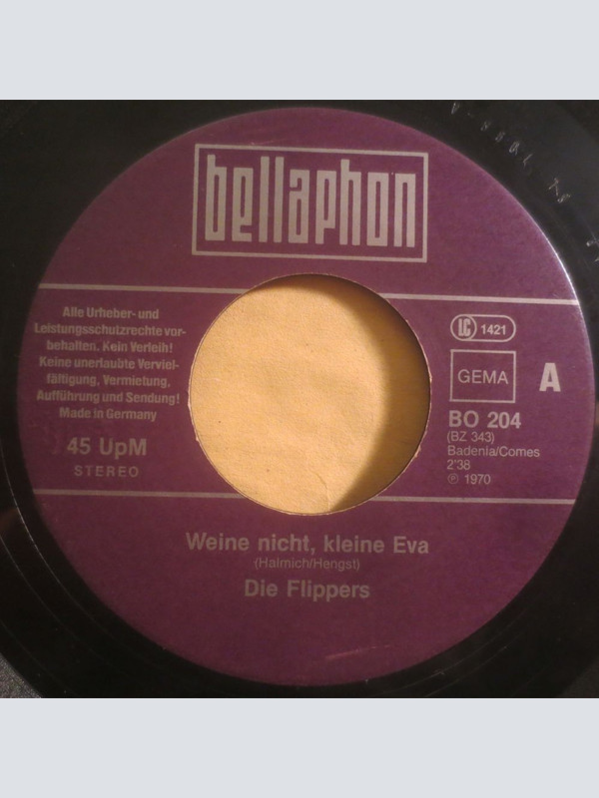 Vinyl / Die Flippers - Weine Nicht Kleine Eva / Sha La La, I Love You