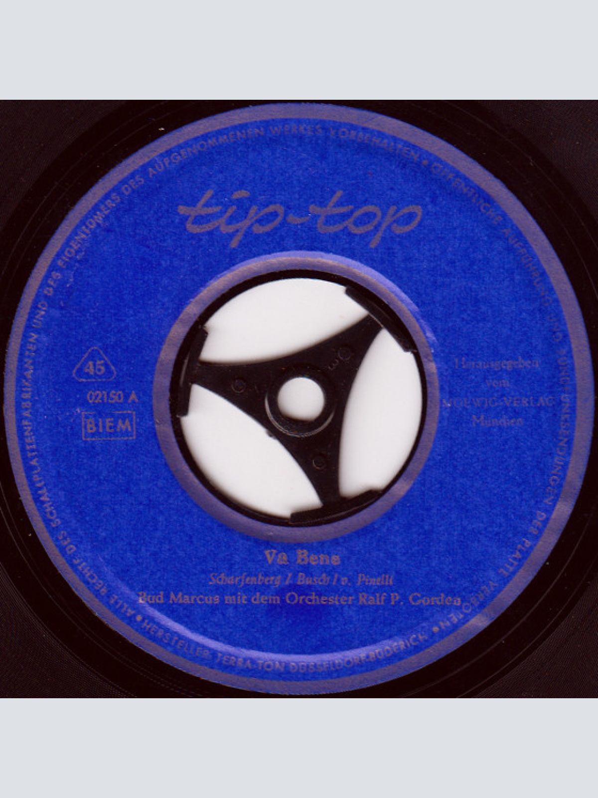 Vinyl / Bud Marcus / Gudrun Simmon - Va Bene / Dein Blick Kann Liebe Sein