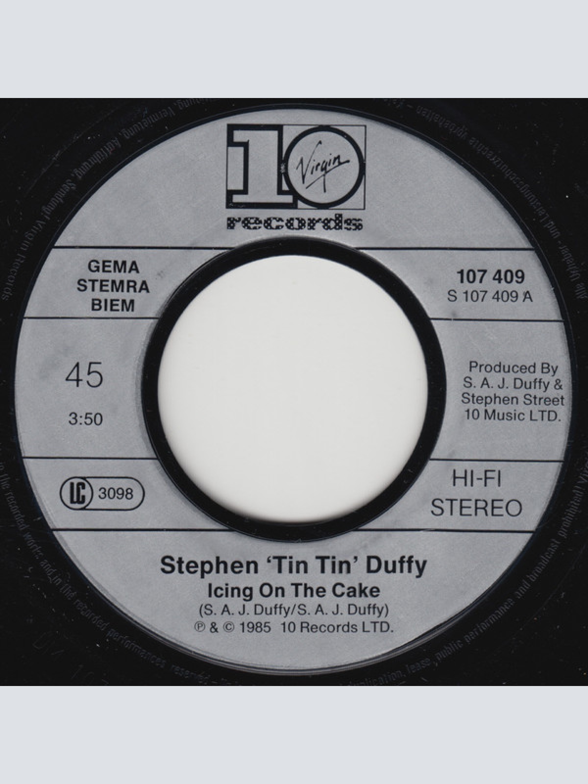 Vinyl / Stephen Tintin Duffy* - Icing On The Cake