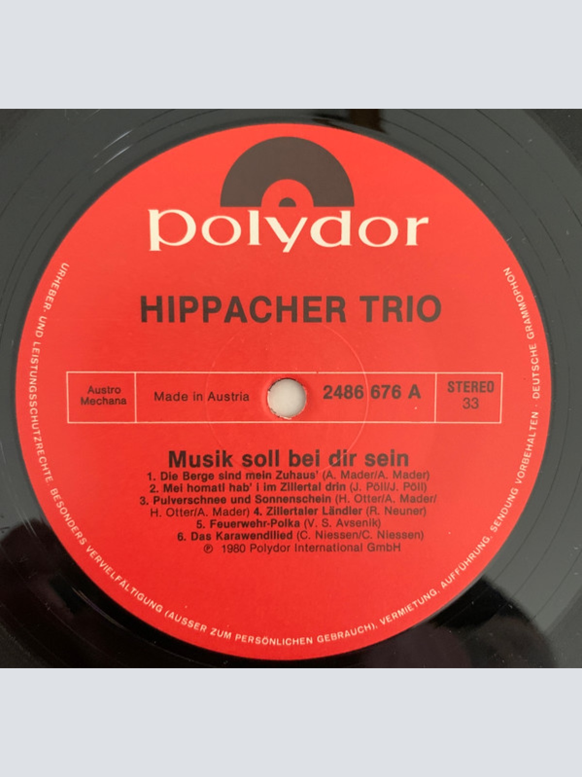 Vinyl / Das Hippacher Trio* - Musik Soll Bei Dir Sein