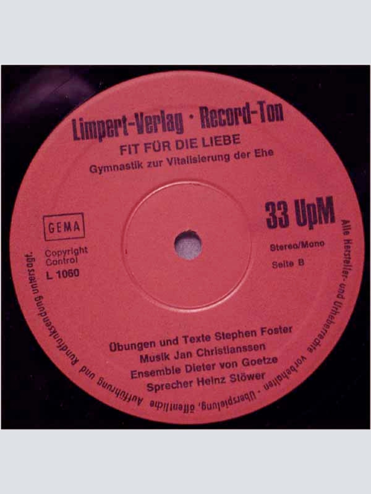 Vinyl / Ensemble Dieter Von Goetze - Fit Für Die Liebe