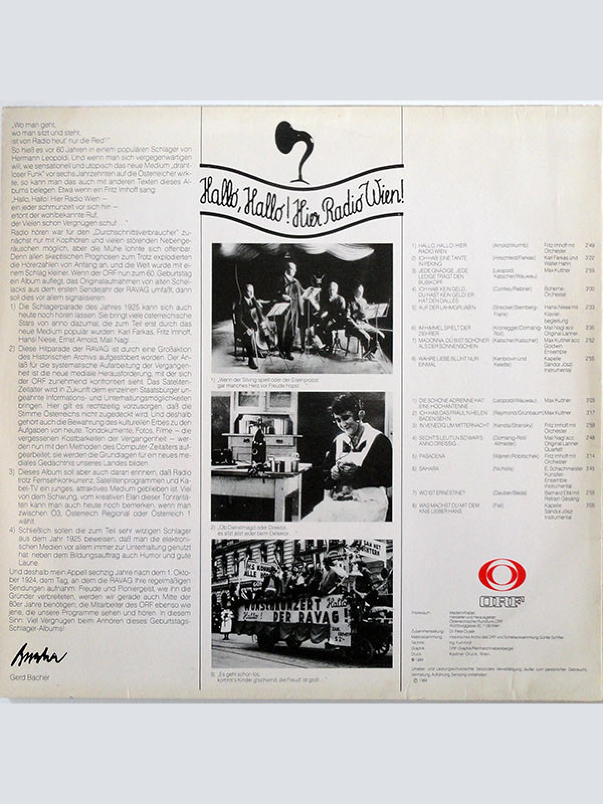 Vinyl / Various - Hallo, Hallo ! Hier Radio Wien! (Aus Dem Sender - Schlagerliederbuch 1925)