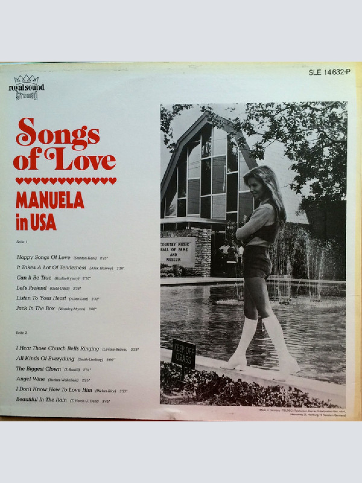 Vinyl / Manuela (5) - Songs Of Love - Manuela In USA