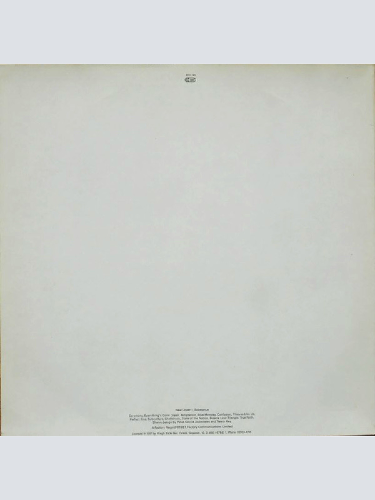 Vinyl / New Order - Substance