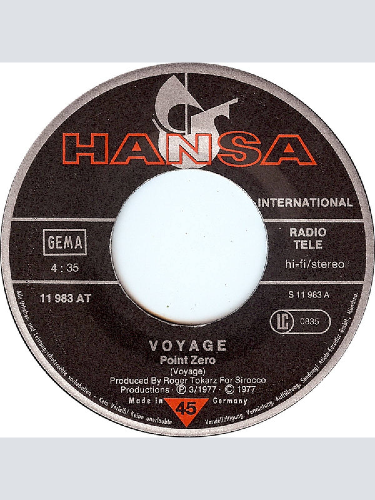 Vinyl / Voyage - Point Zero