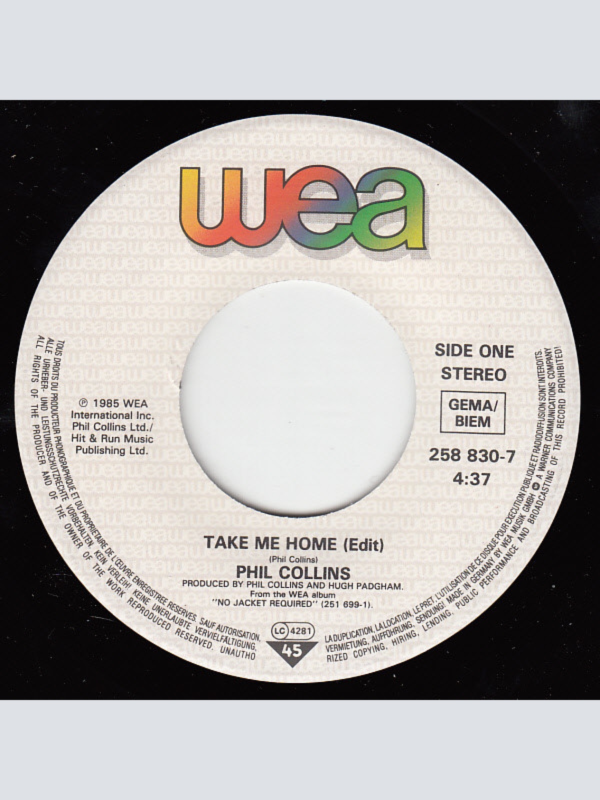 Vinyl / Phil Collins - Take Me Home