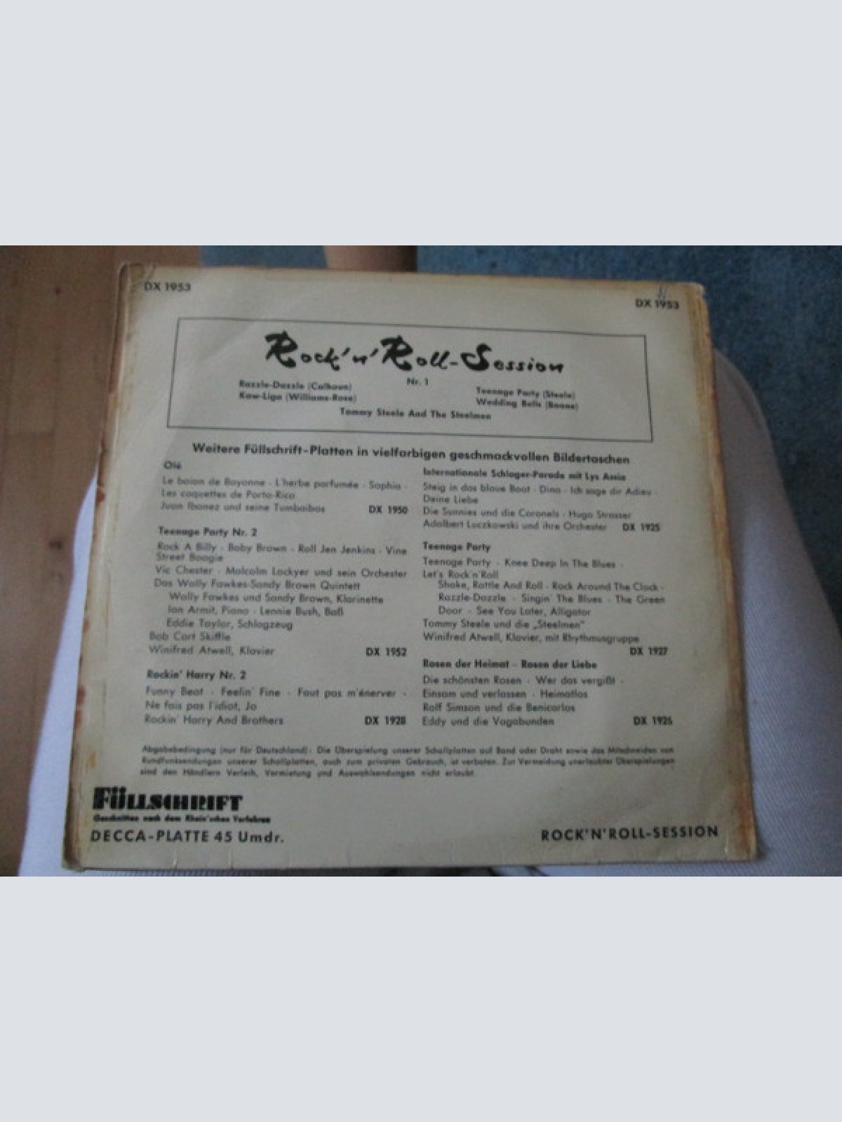 Vinyl / Tommy Steele And The Steelmen - Rock 'n' Roll - Session Nr. 1