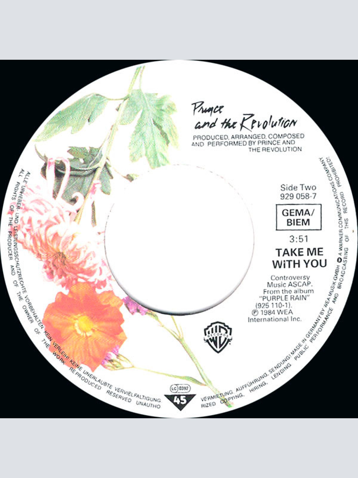 Vinyl / Prince And The Revolution - Let's Go Crazy / Take Me With U