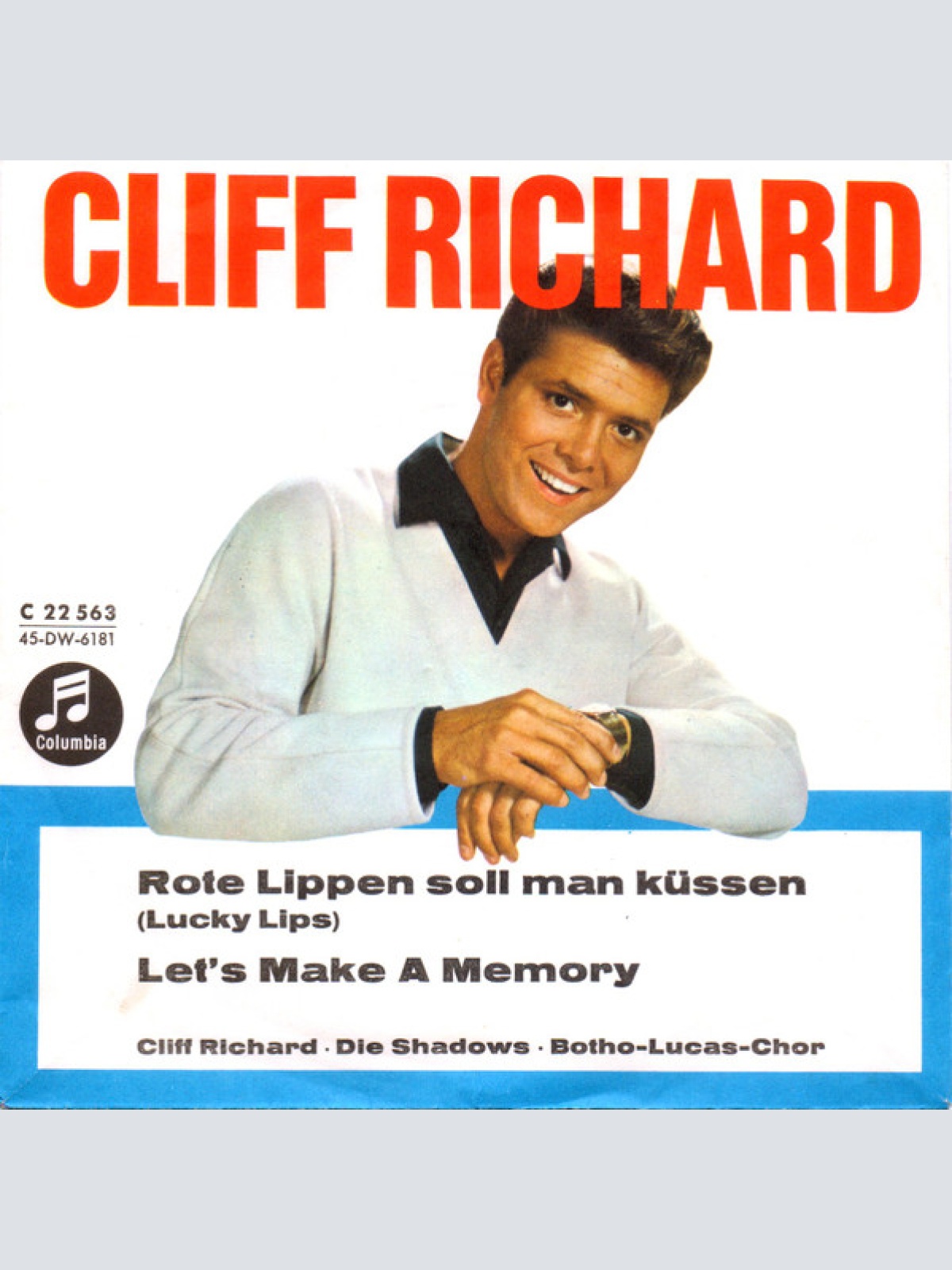 Vinyl / Cliff Richard - Rote Lippen Soll Man Küssen (Lucky Lips) / Let's Make A Memory
