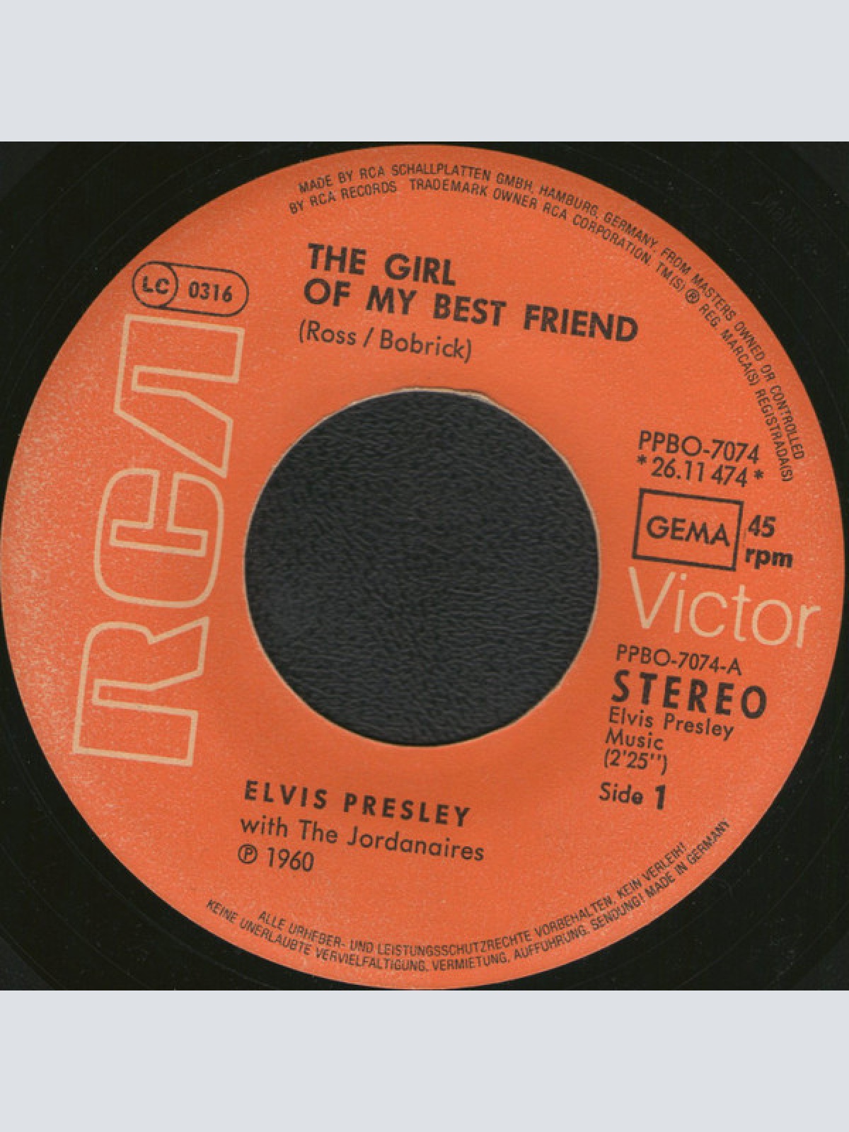 Vinyl / Elvis* - The Girl Of My Best Friend