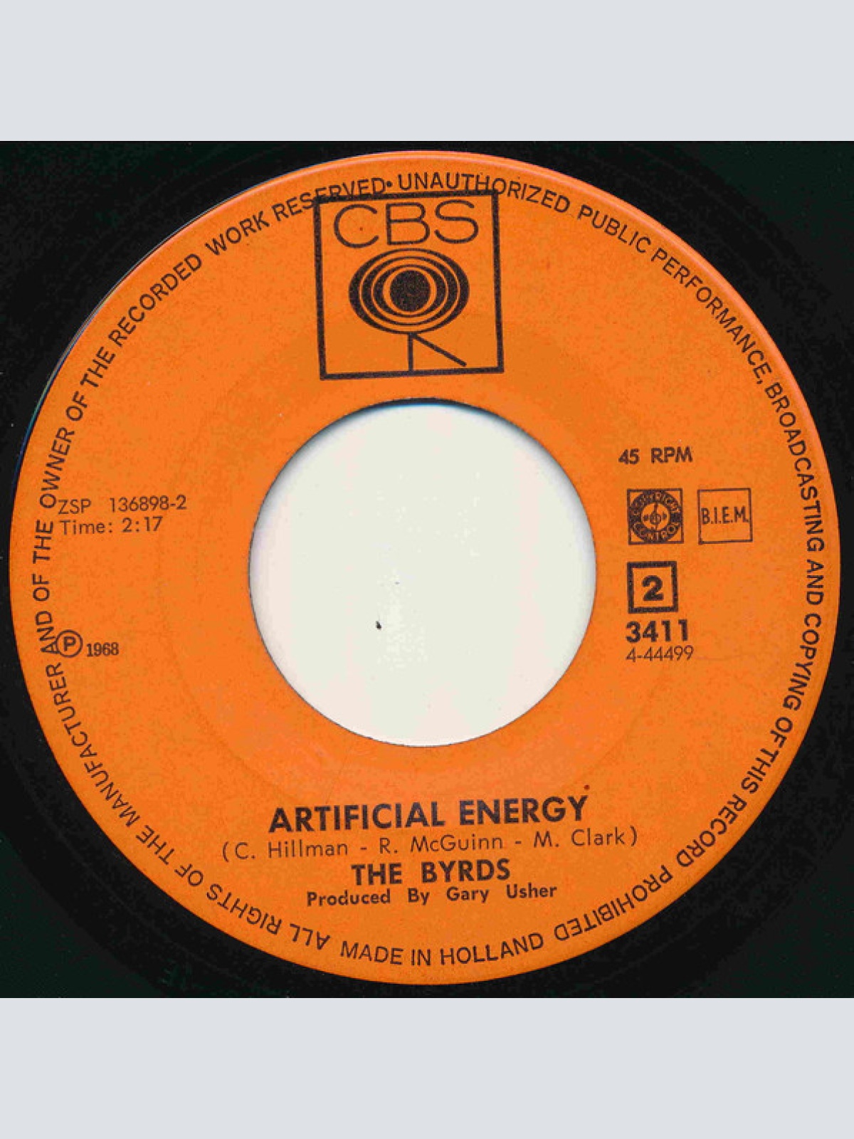 Vinyl / The Byrds - You Ain't Going Nowhere / Artificial Energy