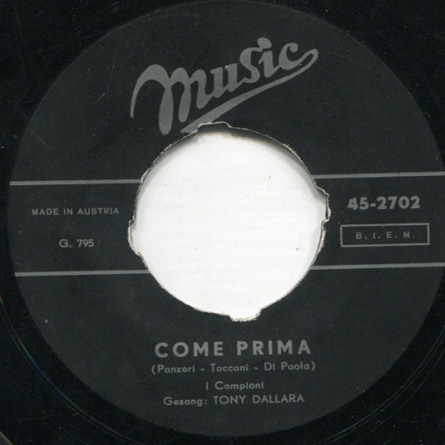 Vinyl / Tony Dallara - Come Prima