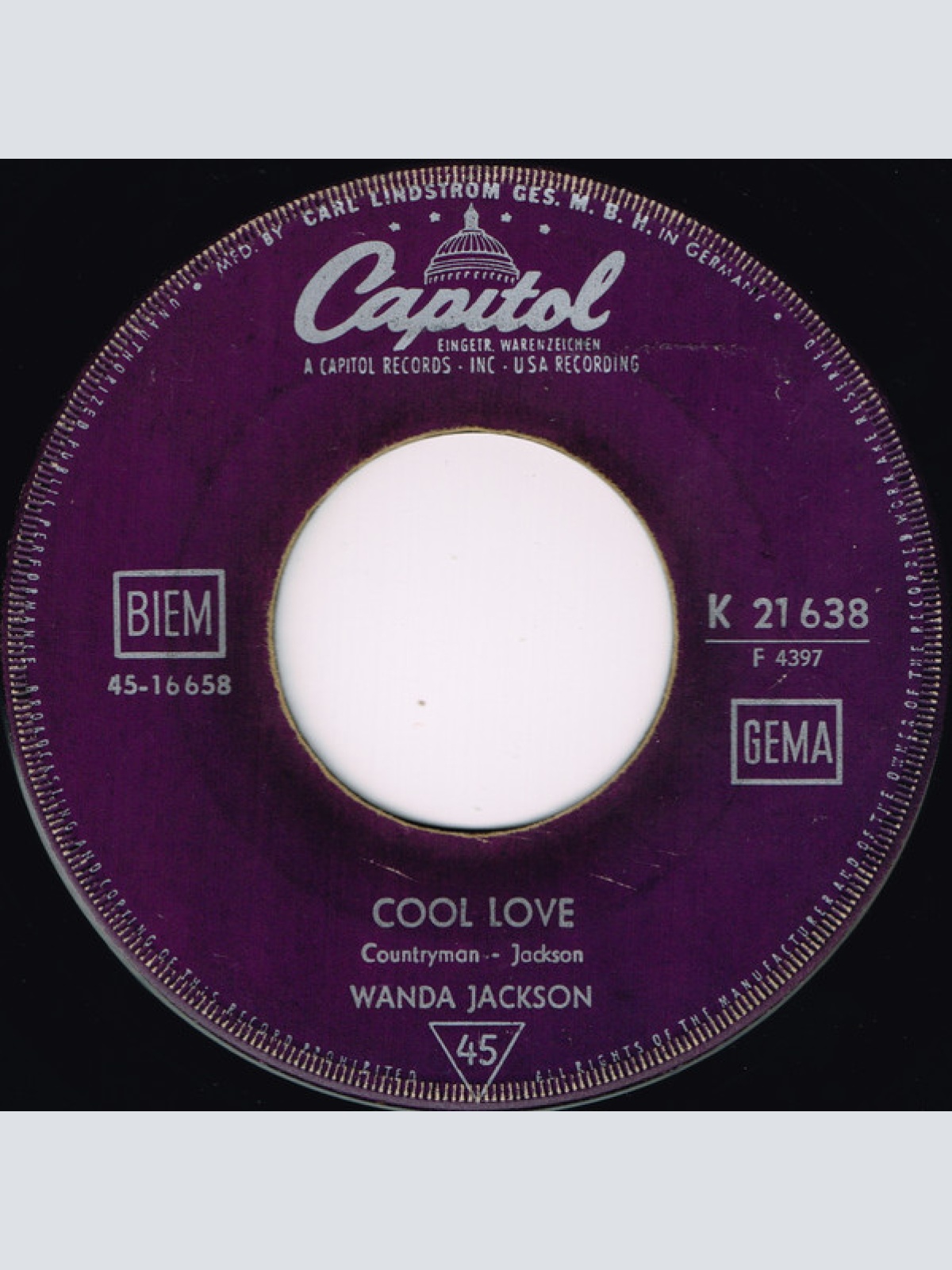 Vinyl / Wanda Jackson - Let's Have A Party / Cool Love