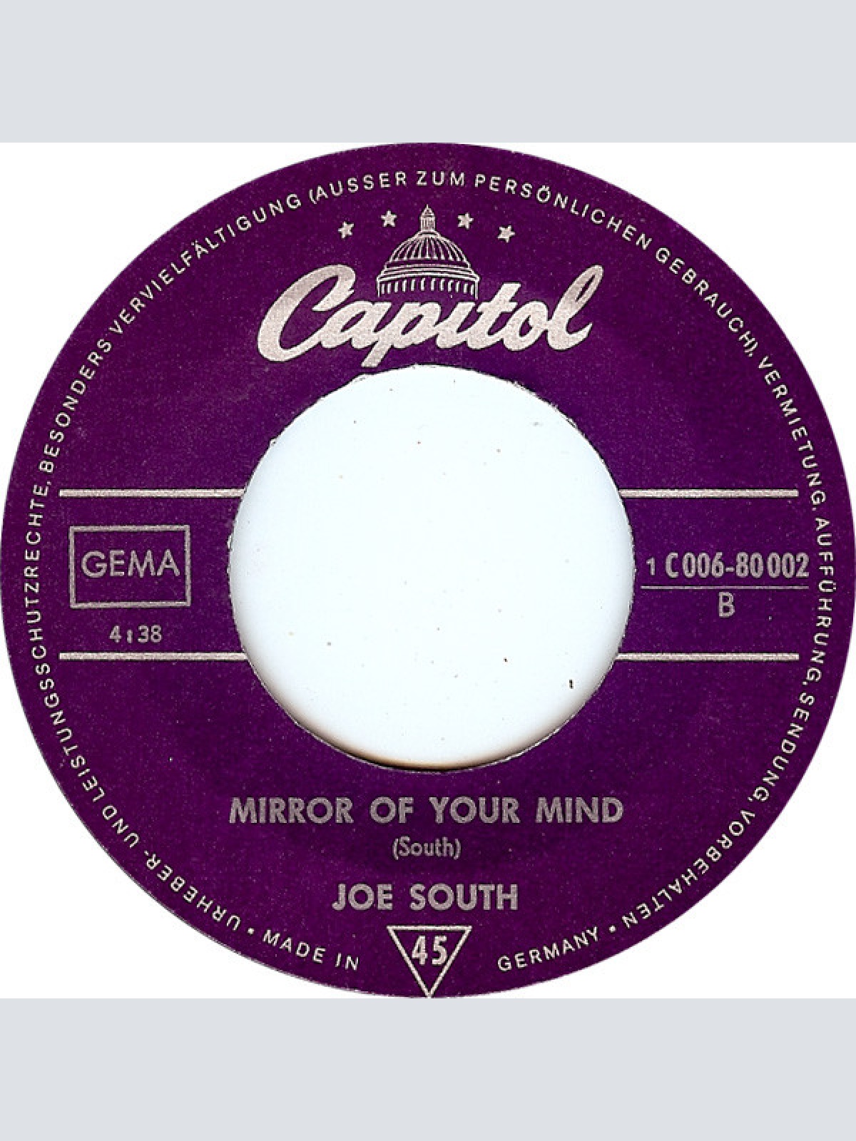 Vinyl / Joe South - Games People Play / Mirror Of Your Mind