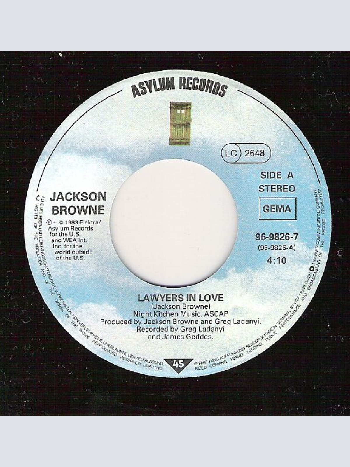 Vinyl / Jackson Browne - Lawyers In Love