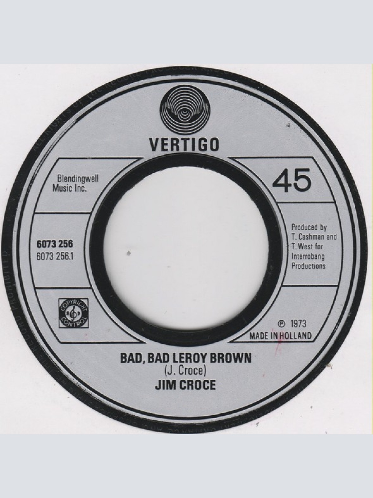 Vinyl / Jim Croce - Bad, Bad Leroy Brown