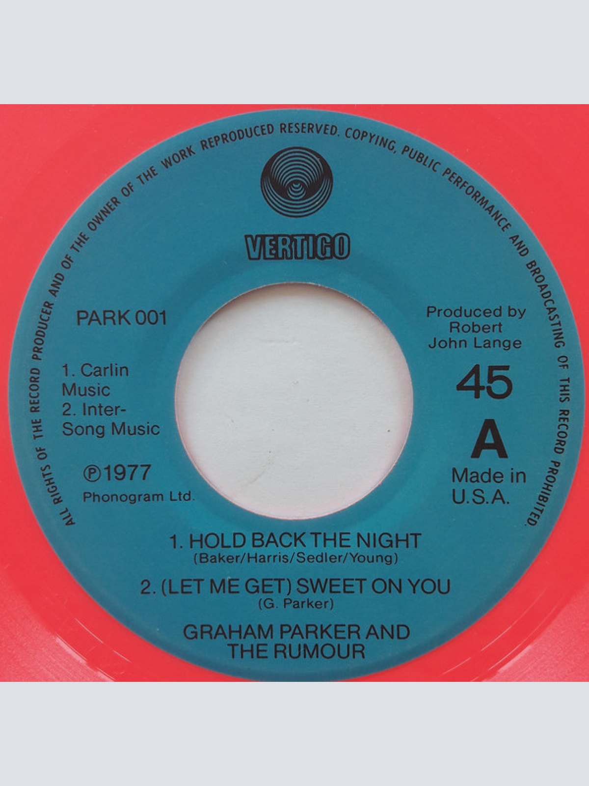 Vinyl / Graham Parker And The Rumour - The Pink Parker