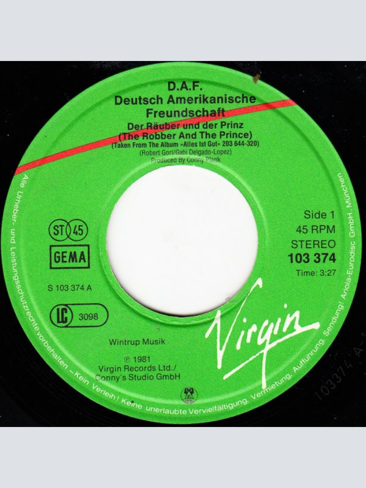 Vinyl / Deutsch Amerikanische Freundschaft - Der Räuber Und Der Prinz / Rote Lippen