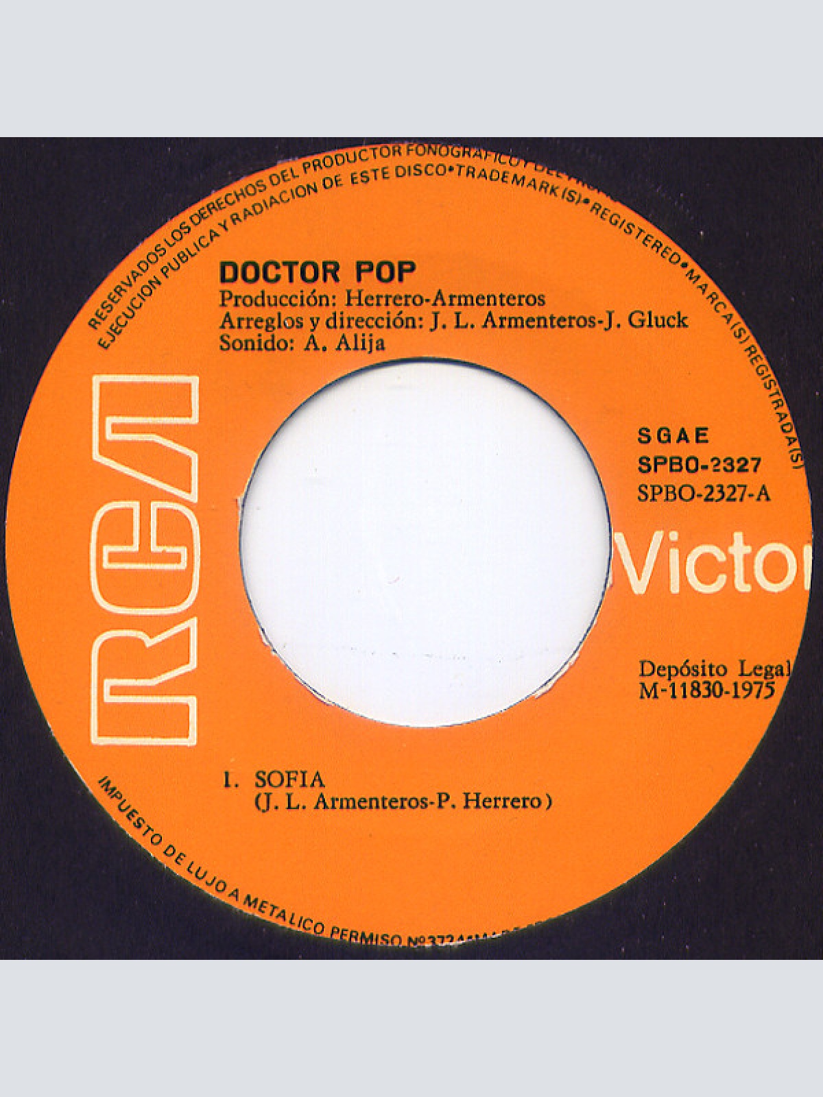 Vinyl / Doctor Pop - Sofía / I Feel All Right