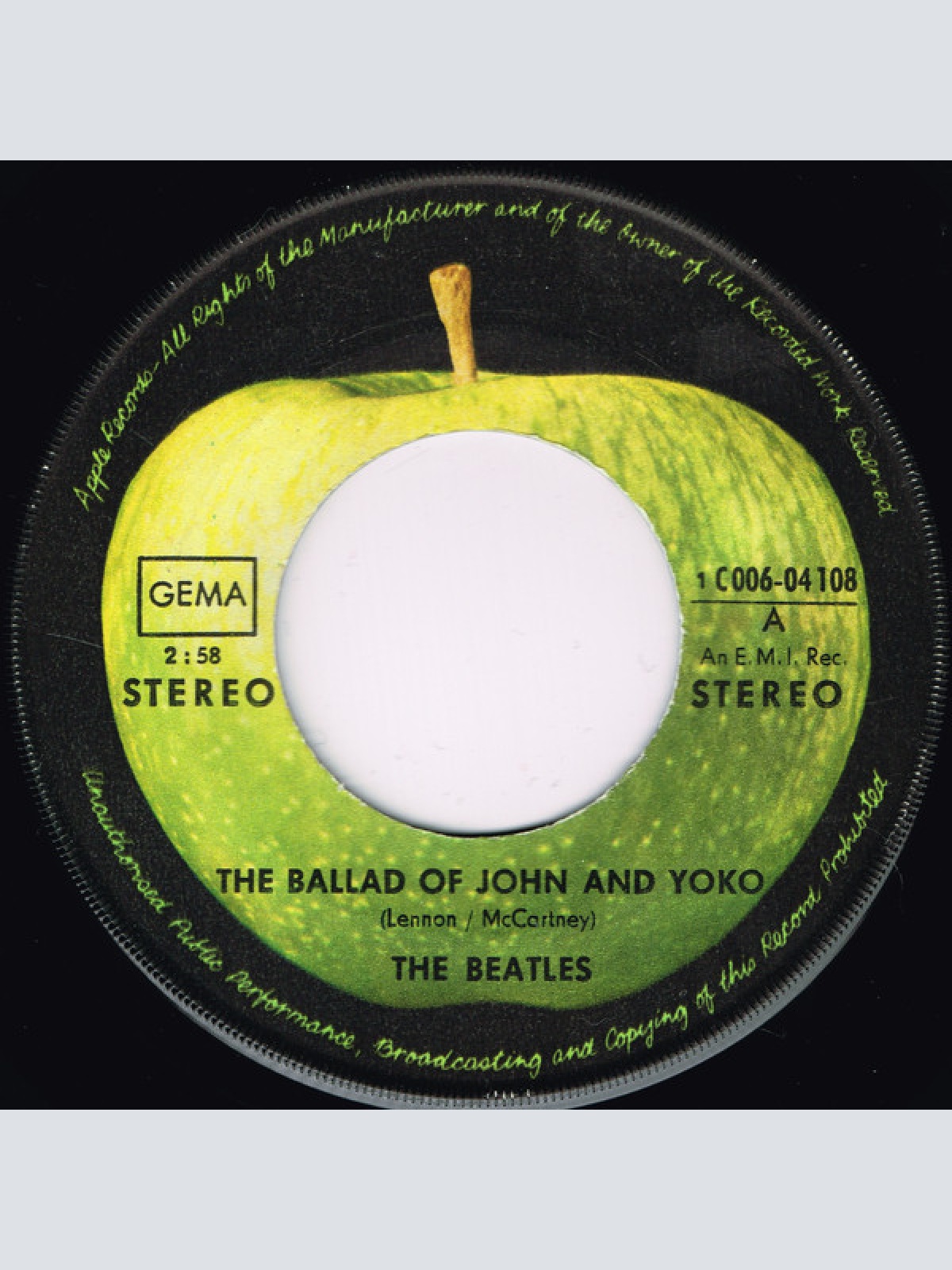 Vinyl / The Beatles - The Ballad Of John And Yoko / Old Brown Shoe