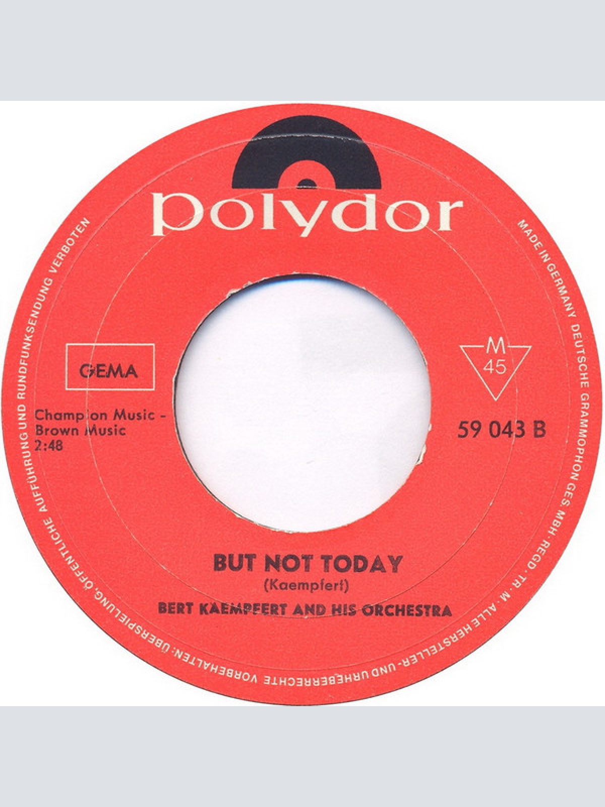 Vinyl / Bert Kaempfert And His Orchestra* Featuring Fred Moch - Strangers In The Night