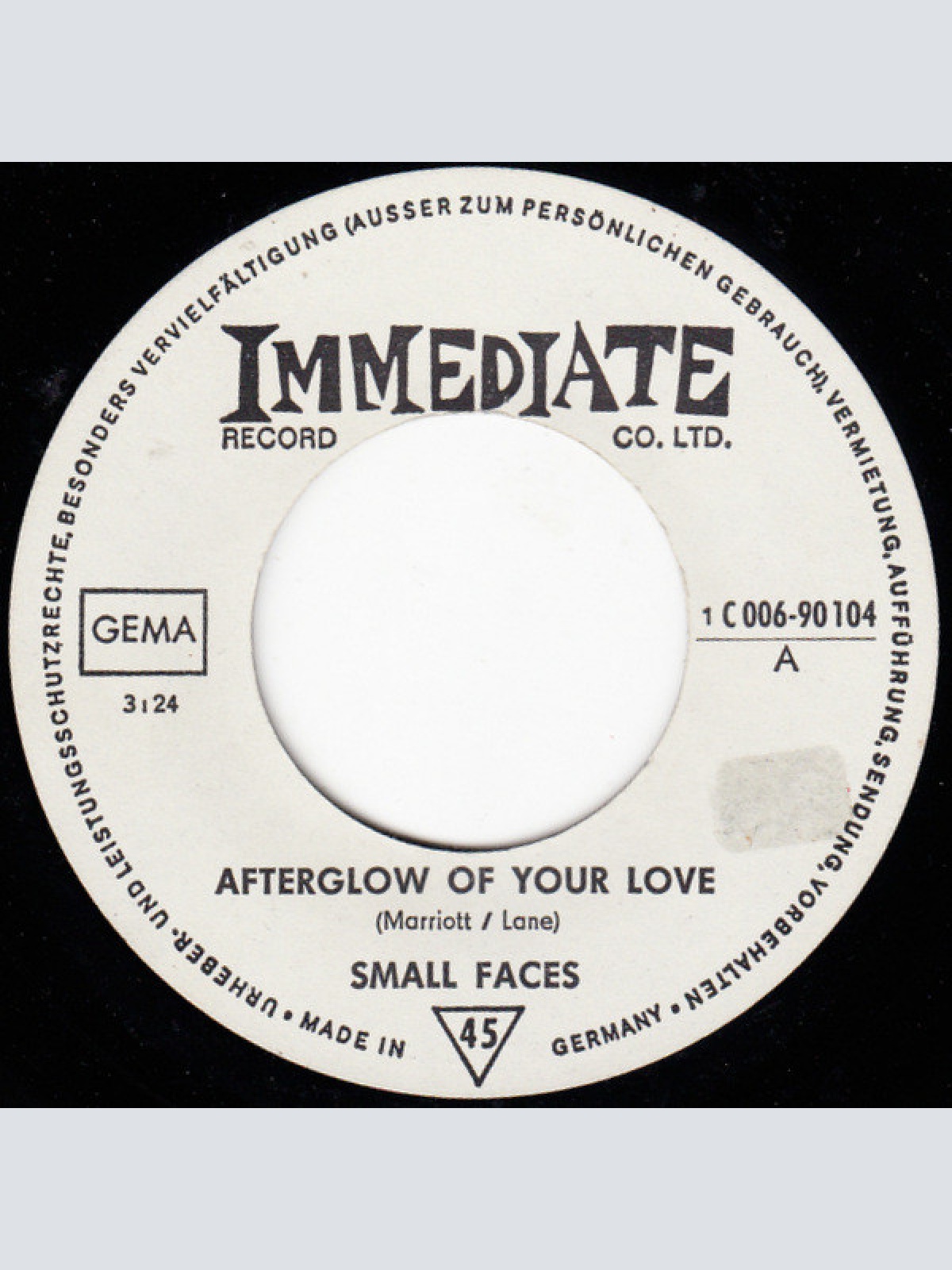 Vinyl / Small Faces - Afterglow Of Your Love / Wham Bam Thank You Mam