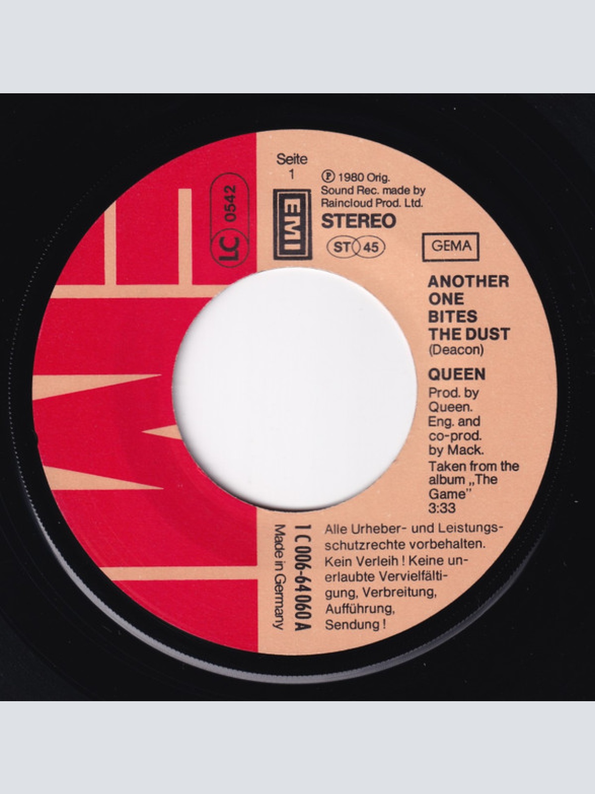 Vinyl / Queen - Another One Bites The Dust