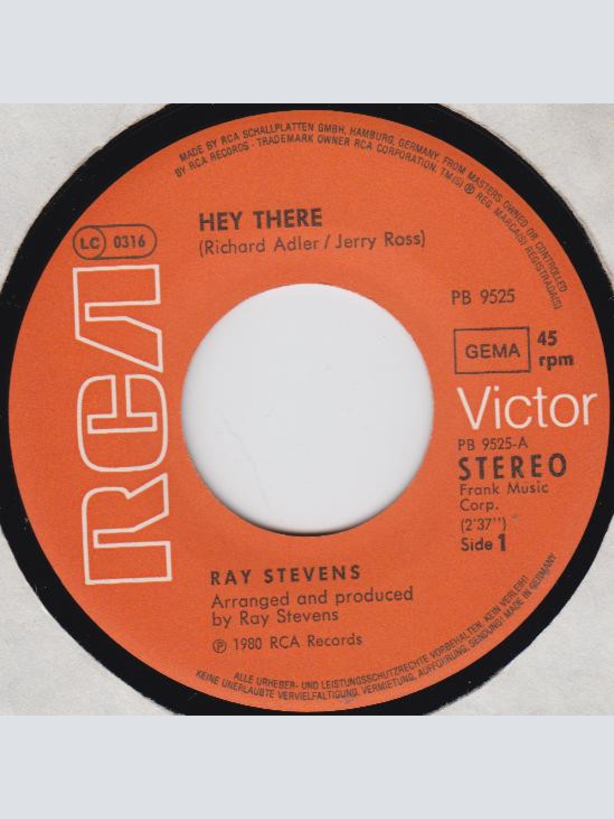Vinyl / Ray Stevens - Hey There