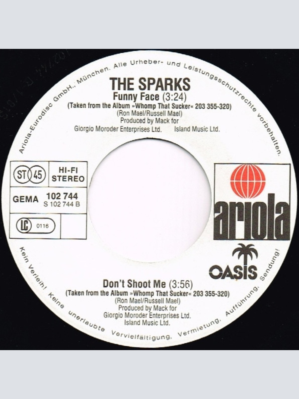 Vinyl / Sparks - Funny Face