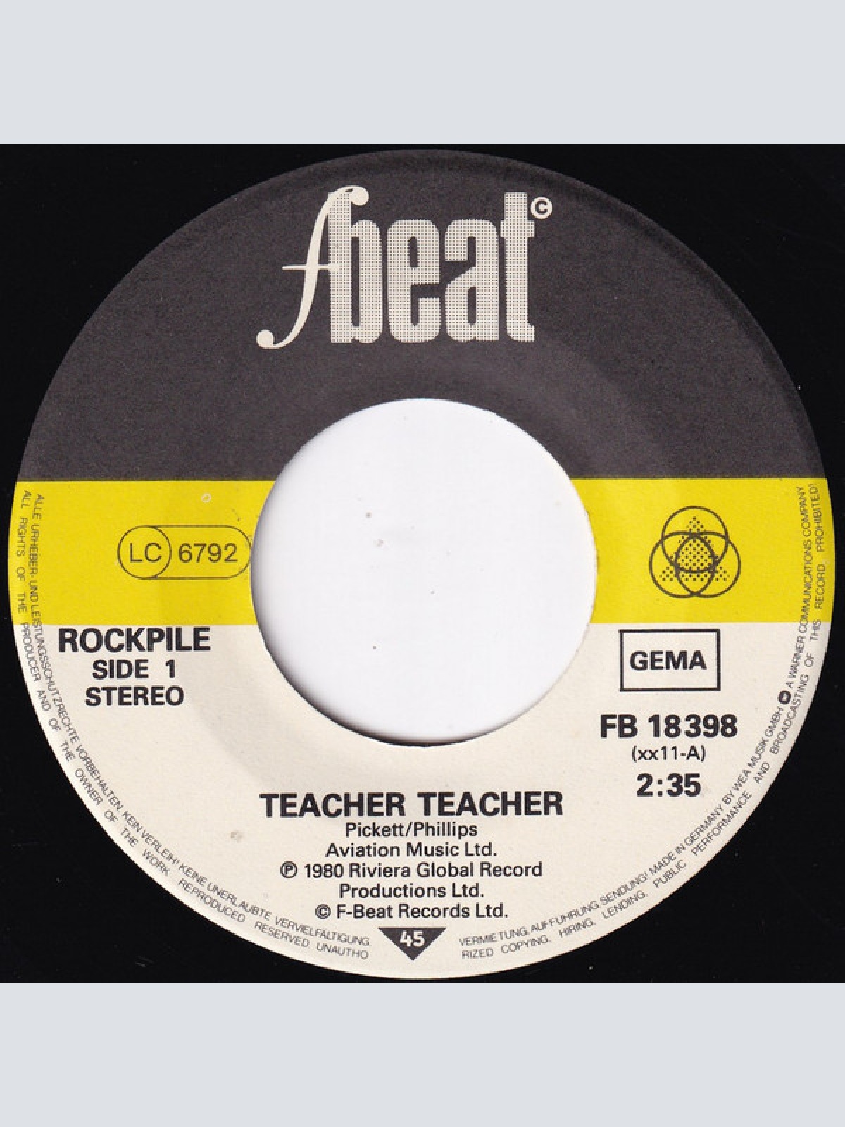 Vinyl / Rockpile - Teacher, Teacher