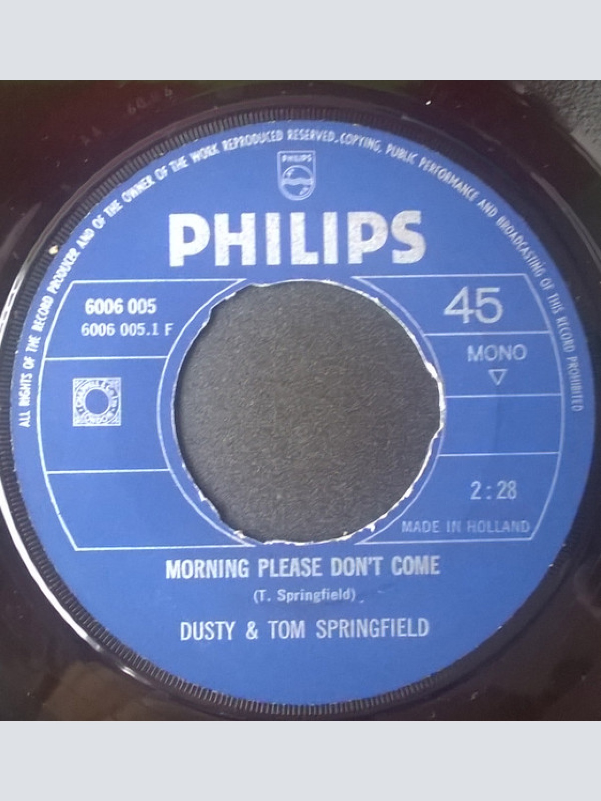 Vinyl / Dusty Springfield & Tom Springfield - Morning Please Don't Come