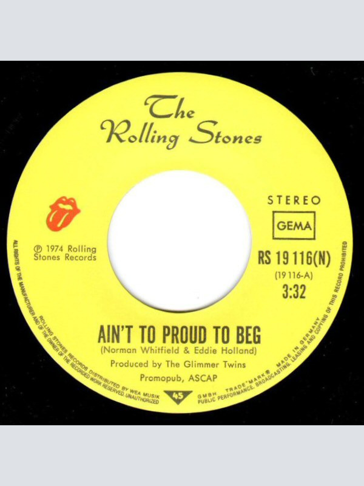 Vinyl / The Rolling Stones - Ain't Too Proud To Beg