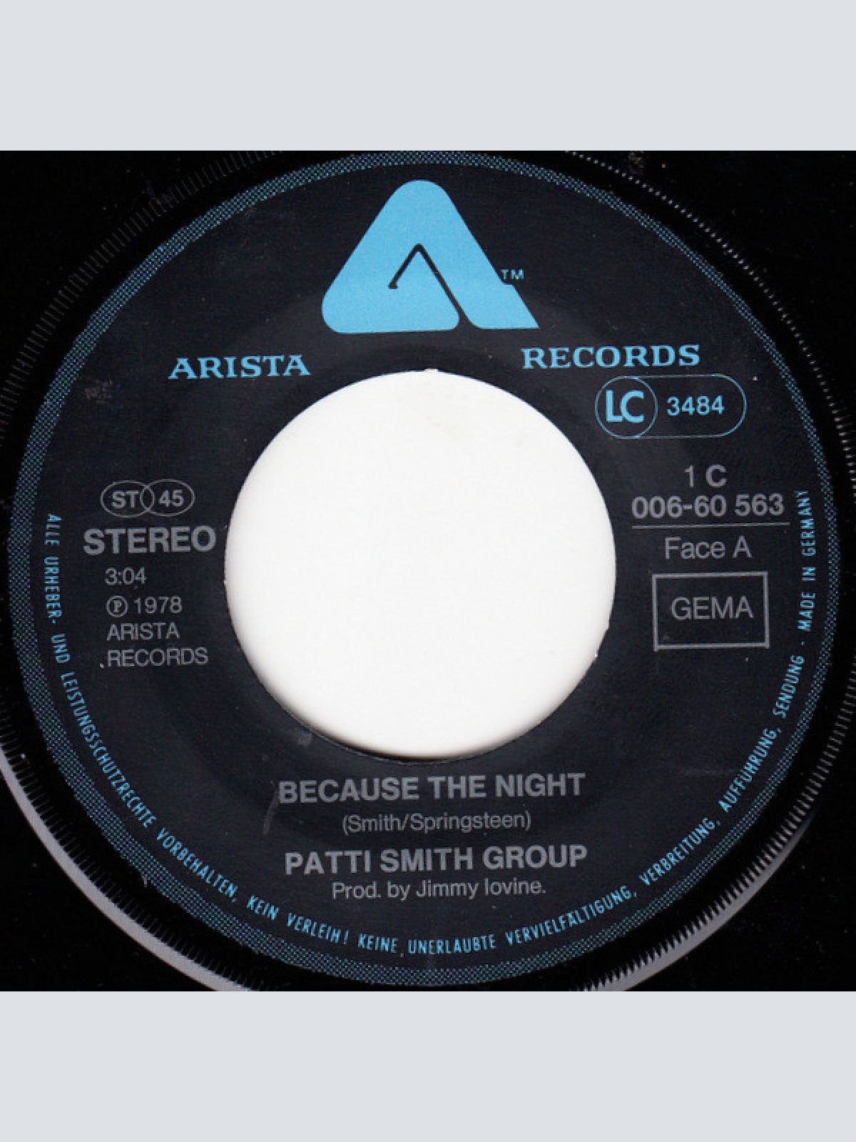 Vinyl / Patti Smith Group - Because The Night